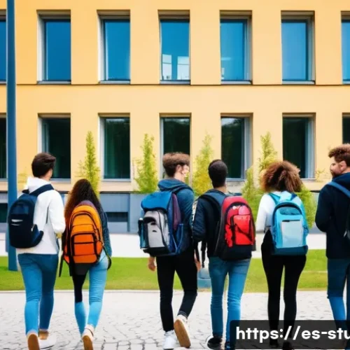 Home 32 해외연수코디네이터 해외 연수 준비 - A vibrant urban scene showing diverse international students walking near a famous European universi...