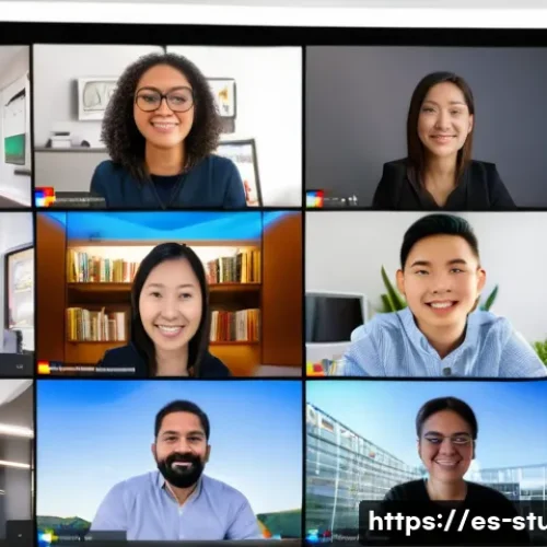 Home 31 해외연수코디네이터 비즈니스 커뮤니케이션 - A professional multicultural office scene showing a diverse group of international study abroad coor...